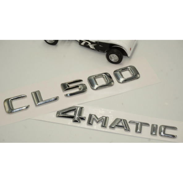 Benz CL 500 4Matic Bagaj Krom Metal 3M 3D Yazı Logo - 3
