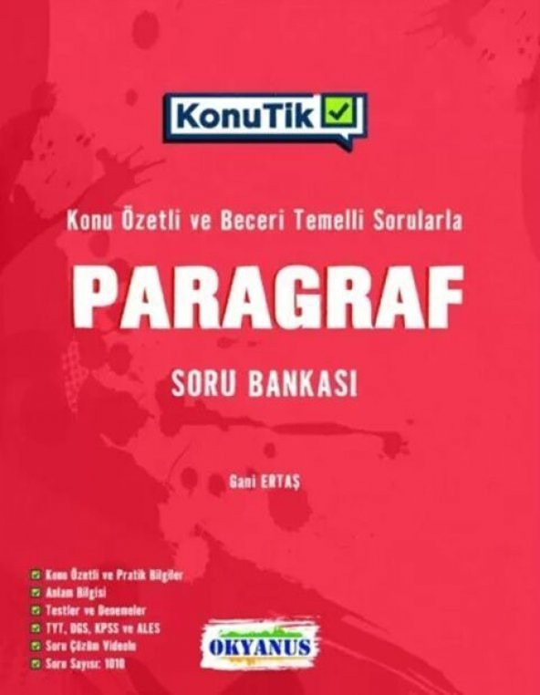 Okyanus Yayınları Tüm Adaylar İçin Paragraf KonuTik Konu Özetli Soru Bankası