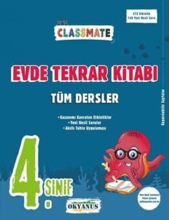 Okyanus Yayınları 4. Sınıf Tüm Dersler Classmate Evde Tekrar Kitabı