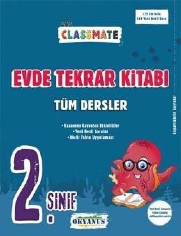 Okyanus Yayınları 2. Sınıf Tüm Dersler Classmate Evde Tekrar Kitabı