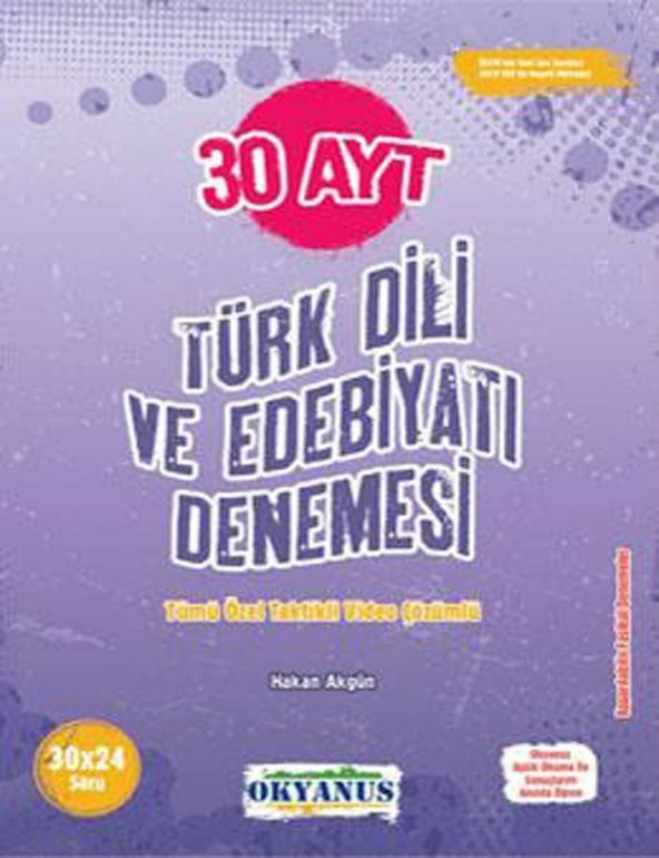 Okyanus Yayınları AYT Türk Dili ve Edebiyatı 30 Denemesi