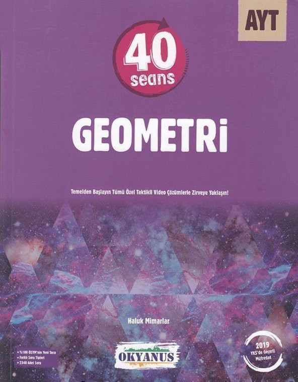 Okyanus Yayınları AYT 40 Seans Geometri Soru Bankası