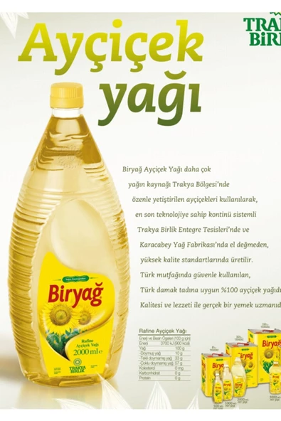 Biryağ Ayçiçek Yağı Trakya Birlik 5 Lt 2 Adet - 2