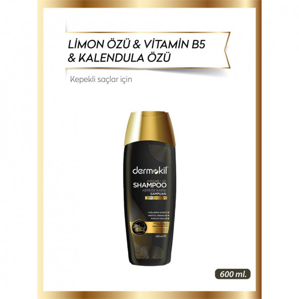 DERMOKİL Kepeğe Karşı Şampuan 600 ml - 2