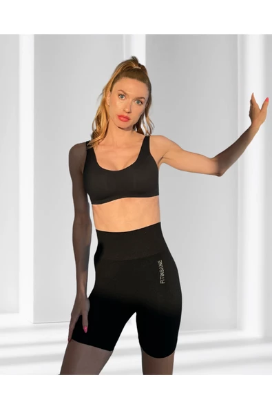 Seamless Toparlayıcı Mint Kısa Spor Tayt - 7