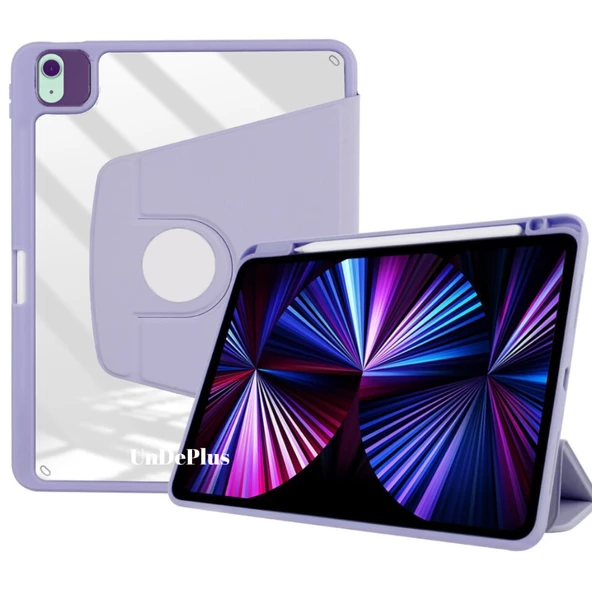 Apple iPad Air 4/5. Nesil 10.9 Kılıf Termik Kalem Bölmeli Dönebilen Standlı Kılıf (10.Nesil Değildir) - 9
