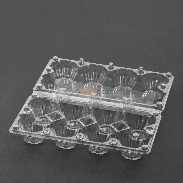 8 Li Şeffaf Yumurta Viyolü 800 Adet - Resim 3