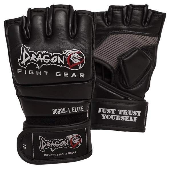 DragonDo 30299-L Elite MMA Eldiveni Hakiki Deri Serbest Dövüş Eldiveni