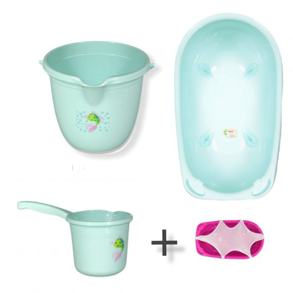 Dünya Plastik 4 parça bebek banyo küvet seti ,bebek küvet seti