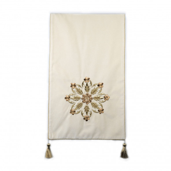 Sof Kumaş Üzerine Maraş İşi Sehpa Örtüsü