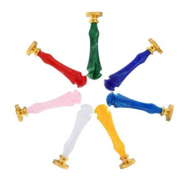 Mum Mühürü Sapı 7 Farklı Renkde Akrilik Kristal Reçine M8 Dişli - Resim 3