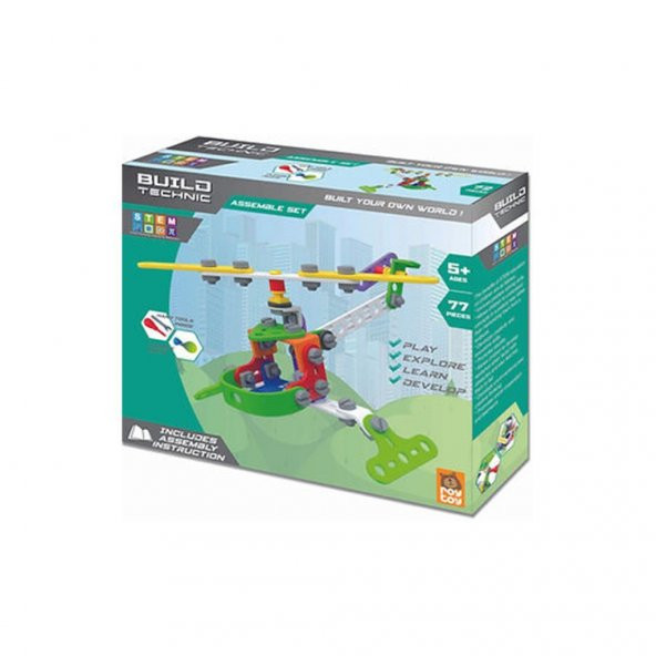 Roy Toy Sök Tak Araçlar 77 Parça HELİKOPTER Kendin Yap Oyun Seti 3+ Yaş Üzeri Çocuklar İçin - 3