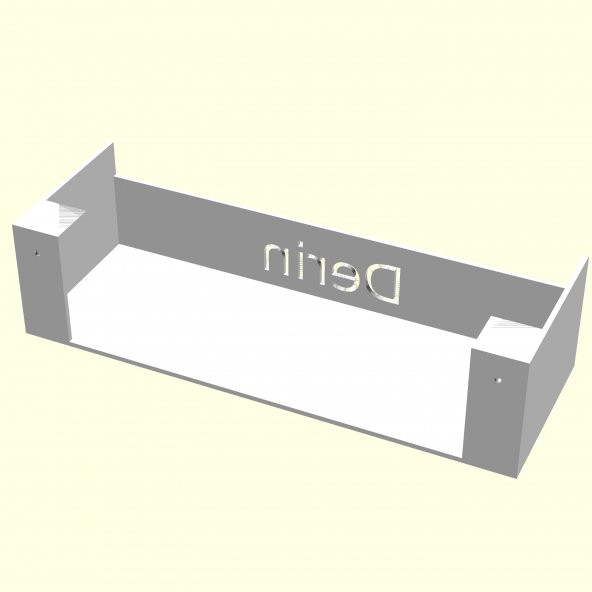 Derin Kişiye Özel Üretim Vidasız Raf Sevgiliye Eşe Hediyelik Askı Organik Plastikten