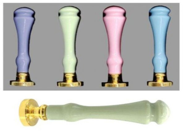 Mum Mühürü Sapı 4 Farklı Pastel Renkde Plastik Alaşım M8 Dişli - Resim 2