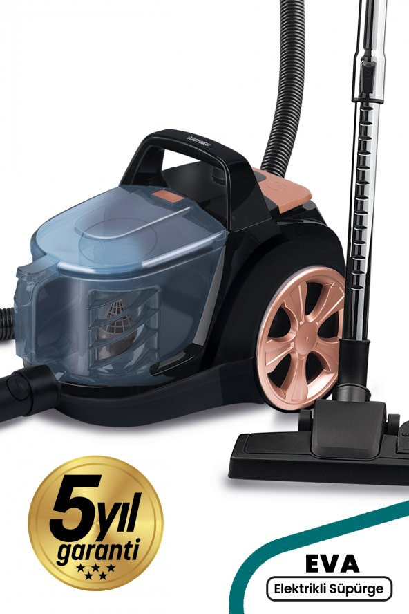 Goldmaster Eva Hepa 13 Filtreli 2.5 Litre Kapasiteli  Hız Ayarlı Toz Torbasız Cyclone Elektrikli Süpürge