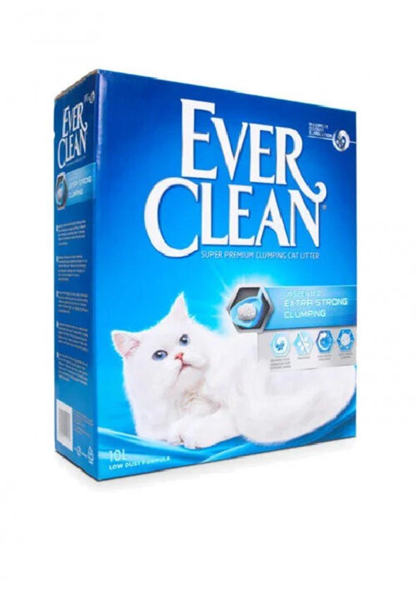 Ever Clean Unscented Extra Strong Kedi Kumu 10 Lt