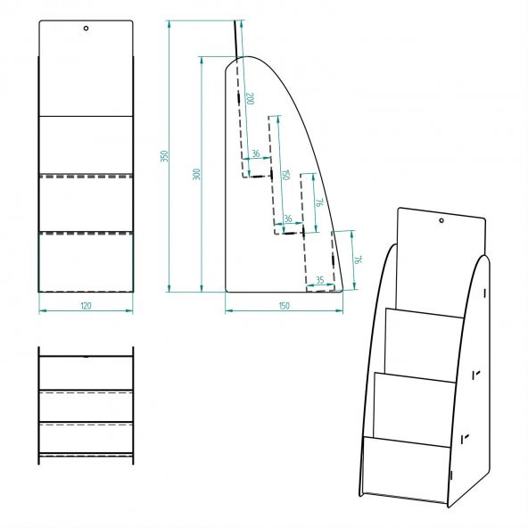 3 KATLI METAL BROŞÜRLÜK , A6 BROŞÜRLÜK,OFİS BROŞÜRLÜK , FUAR DAVETİYE STANDI,BİLGİLENDİRME STANDI , İNSERT STANDI, RAFLI BROŞÜRLÜK ,TANITIM STANDI , MASAÜSTÜ BROŞÜRLÜK , TEZGAHÜSTÜ BROŞÜRLÜK - 5