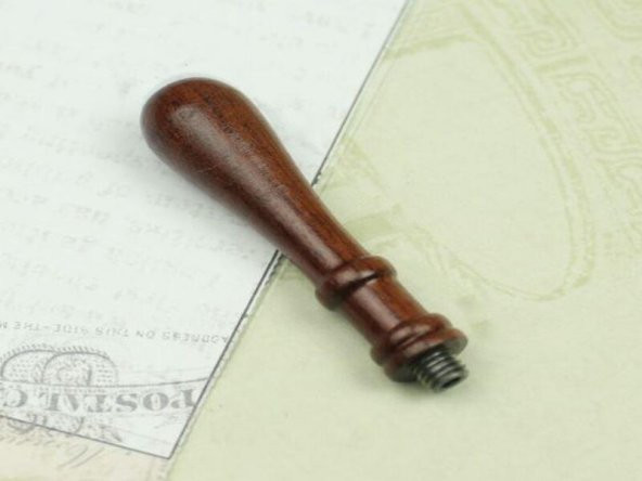 Ahşap Mum Mühürü Sapı Gül Ağacı G2 Özel Tasarım M8 Dişli - Resim 4