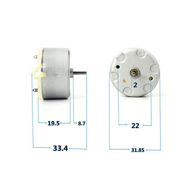 Mabuchi RF-500TB-14415 (Çap 32mm) DC 1.5-9V Mini Solar Motor - 4