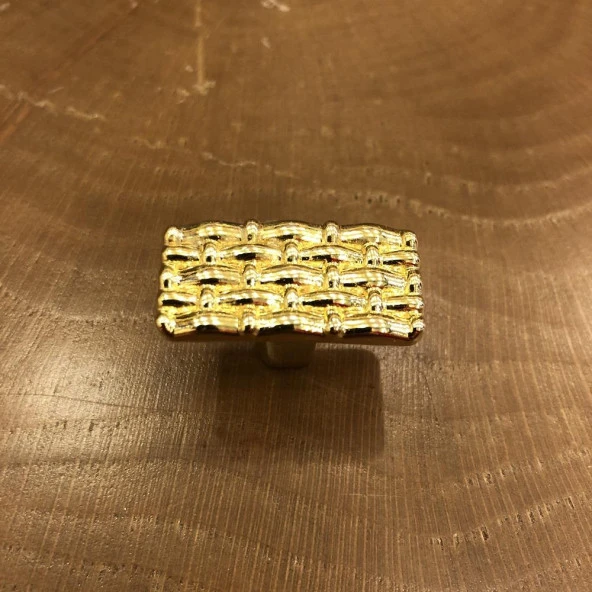 Hasır Kulp Altın Düğme (2 Adet) ürün görseli