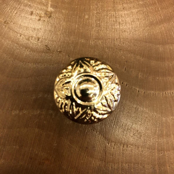 Üzümlü Kulp Altın Düğme (2 Adet) - Resim 2