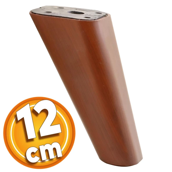Linden Lüks Mobilya Kanepe Sehpa Tv Ünitesi Koltuk Ayağı 12 Cm Kahverengi Oval Baza Ayakları