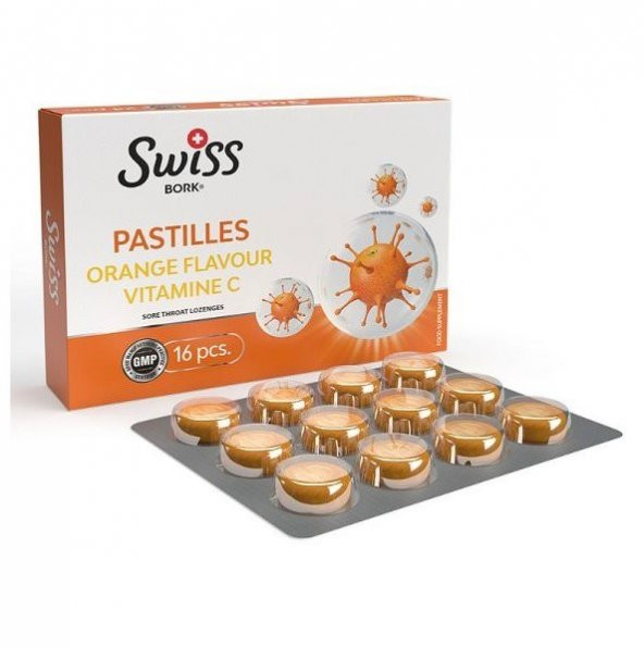 Swiss Bork Portakal C Vitamini 16 Pastil 8681820202519