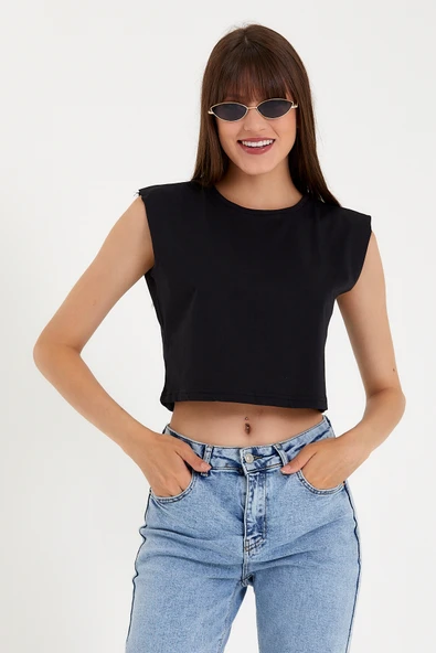 Süperlife Kadın Regular Fit Crop Tişort SPR22TSK128 - 5