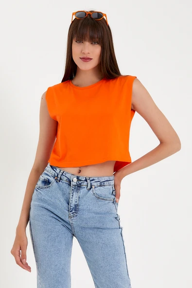 Süperlife Kadın Regular Fit Crop Tişort SPR22TSK128 - 7