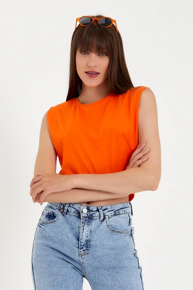 Süperlife Kadın Regular Fit Crop Tişort SPR22TSK128 - 10
