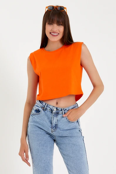 Süperlife Kadın Regular Fit Crop Tişort SPR22TSK128 - 9