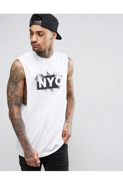 Süperlife Erkek Bisiklet Yaka Regular Fit NYC Baskılı Tişort SPR22TS124 - 8