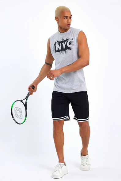 Süperlife Erkek Bisiklet Yaka Regular Fit NYC Baskılı Tişort SPR22TS124 - 3