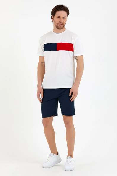 Süperlife Erkek Bisiklet Yaka Regular Fit Garnili Tişort SPR22TS111 - 6