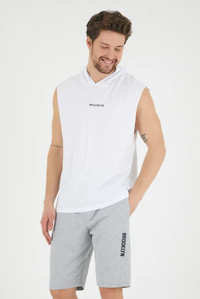 Süperlife Erkek Kapşonlu Regular Fit Brooklyn Baskılı Tişört SPR22TS121 - 2