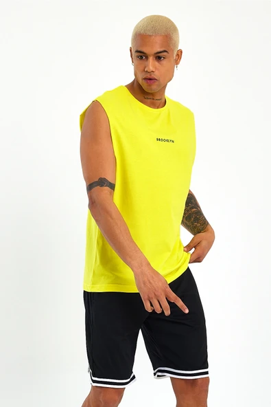 Süperlife Erkek Bisiklet Yaka Regular Fit Brooklyn Baskılı  Tişört SPR22TS122 - 4