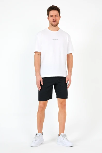 Süperlife Erkek Regular Fit Orta Boy Brooklyn Baskılı Şort SPR22SR208 - 3