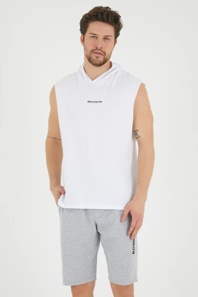 Süperlife Erkek Kapşonlu Regular Fit Brooklyn Baskılı Tişört SPR22TS121 - 3