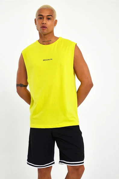 Süperlife Erkek Bisiklet Yaka Regular Fit Brooklyn Baskılı Tişört SPR22TS122 - 5