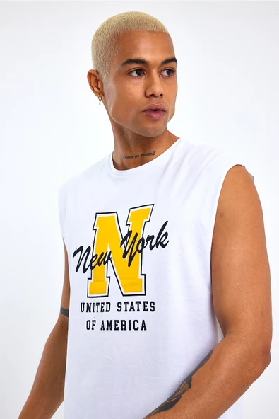 Süperlife Erkek Bisiklet Yaka Regular Fit N Baskılı Tişört SPR22TS117 - 4