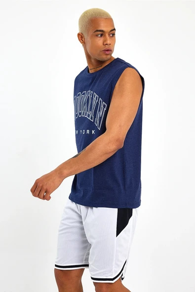 Süperlife Erkek Bisiklet Yaka Regular Fit  Brooklyn Baskılı  Tişört SPR22TS116 - 4