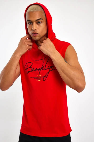 Süperlife Erkek Kapşonlu Regular Fit Tişört SPR22TS118