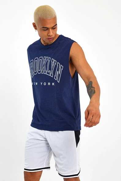 Süperlife Erkek Bisiklet Yaka Regular Fit Brooklyn Baskılı Tişört SPR22TS116 - 5