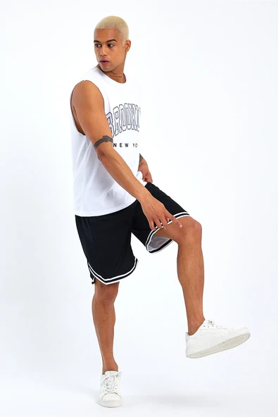 Süperlife Erkek Bisiklet Yaka Regular Fit  Brooklyn Baskılı  Tişört SPR22TS116 - 8