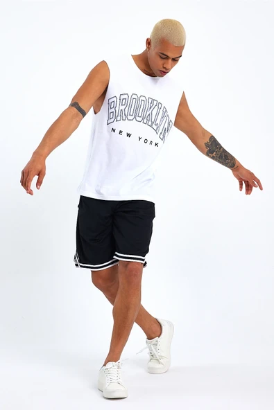 Süperlife Erkek Bisiklet Yaka Regular Fit  Brooklyn Baskılı  Tişört SPR22TS116 - 10