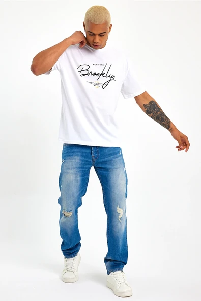 Süperlife Erkek Bisiklet Yaka Standart &Regular Fit Tişort SPR22TS110 - 3