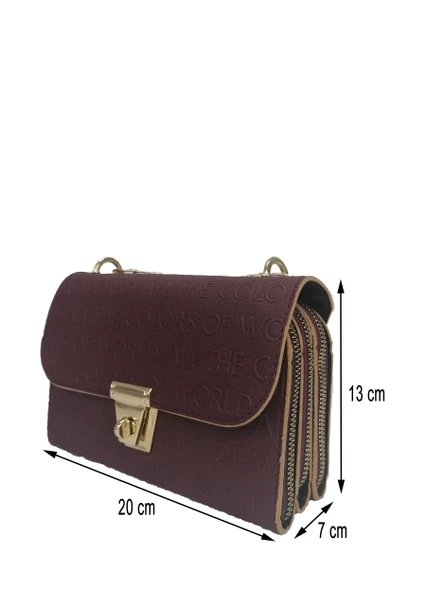 Liva 815 Fermuarlı Toka Kilitli Kadın El Omuz Çapraz Çanta - Resim 3