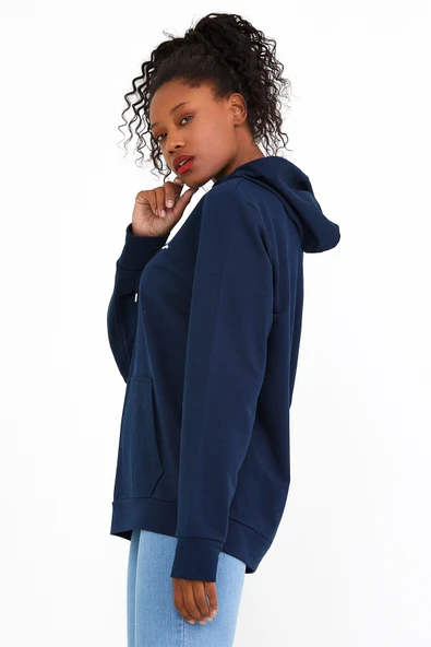 Süperlife Kadın Kapşonlu Regular Fit Tokya Baskılı İnce Sweatshirt SPR22SWK164