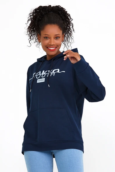 Süperlife Kadın Kapşonlu Regular Fit Tokya Baskılı İnce Sweatshirt SPR22SWK164 - 3