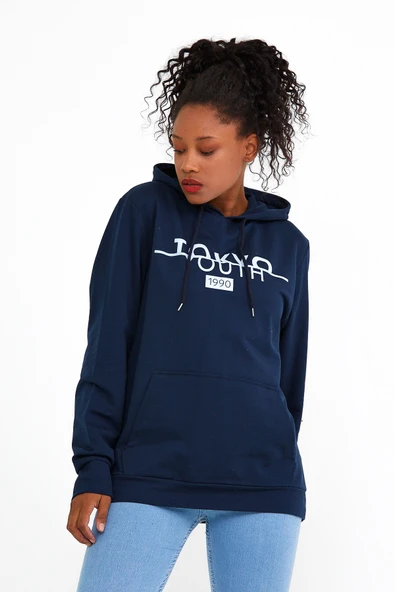 Süperlife Kadın Kapşonlu Regular Fit Tokya Baskılı İnce Sweatshirt SPR22SWK164 - 2
